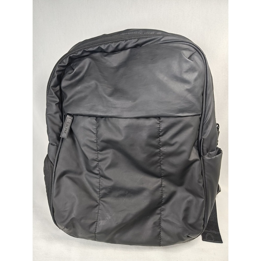 Calpak Luka Puffer 15 Inch Laptop Backpack Black Custom WE Logo Travel Carry On